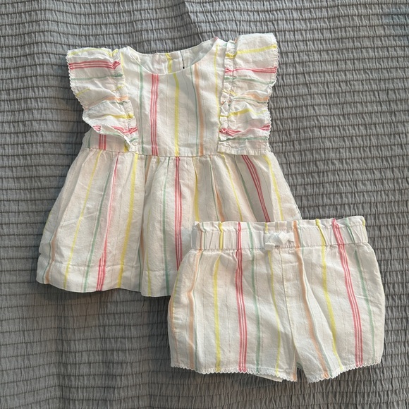 Janie & Jack Cotton Matching Set (6-12 months) - Picture 1 of 2